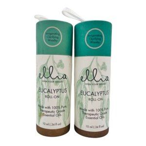 2x Ellia Eaucalyptus Therapeutic Grade Essential‎ Oil Blend Roll-On 0.34 oz